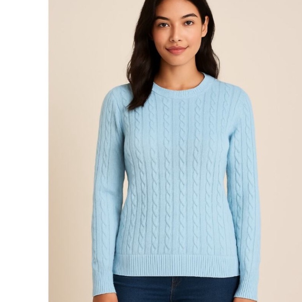 Lilly Pulitzer Sky Blue Cable Knit Sweater